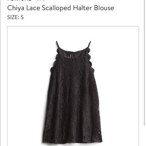 Chiya Lace Scalloped Halter Blouse